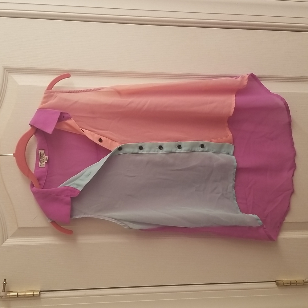Pastel Hi-Lo Sheer Top